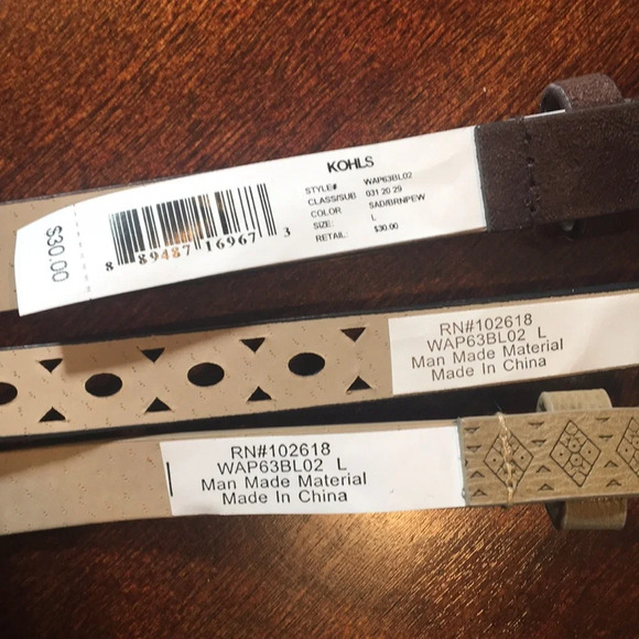 New* Apt. 9 Three for 1 Skinny‎ Belts - Picture 4 of 7